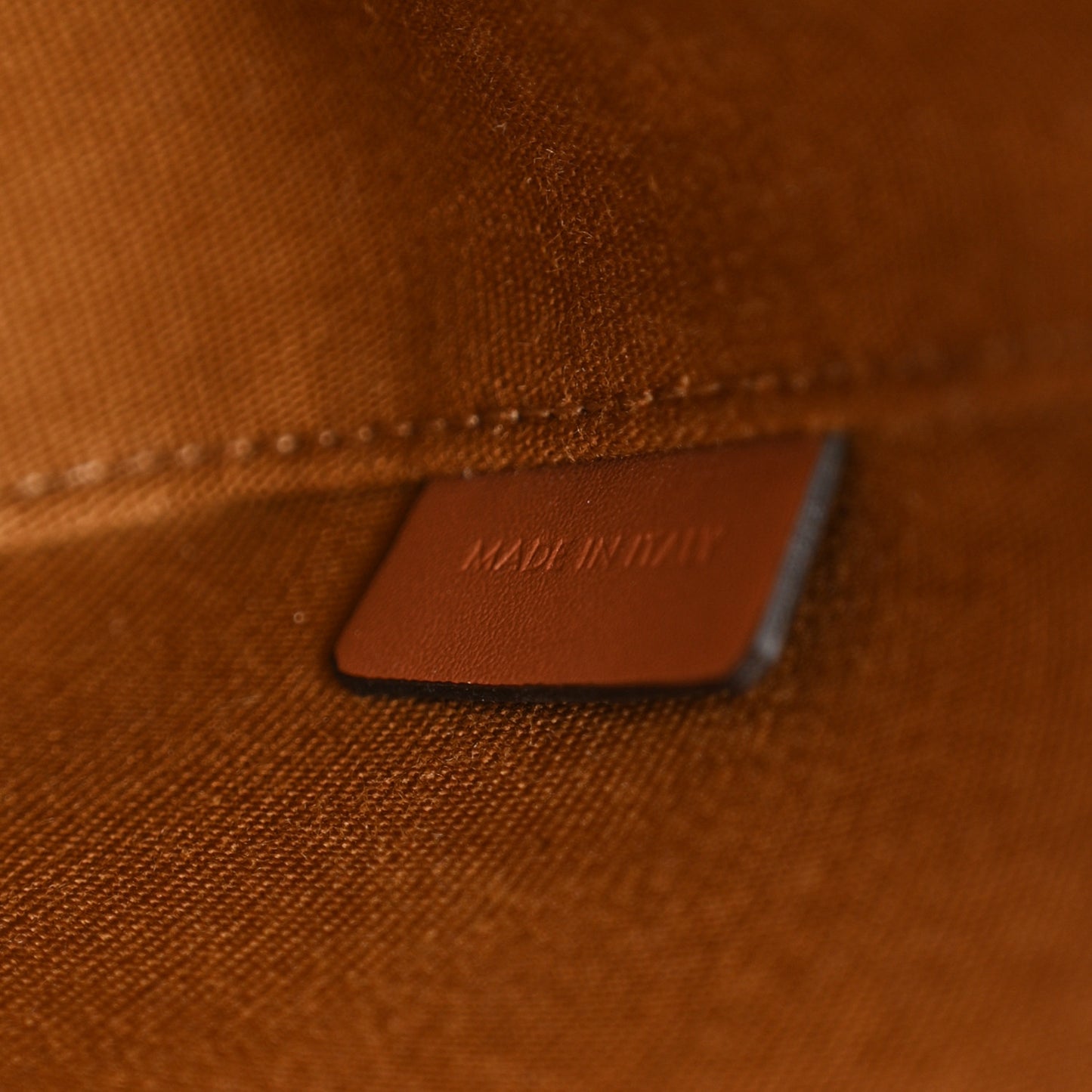 Canvas Calfskin Triomphe Mini Besace Tan