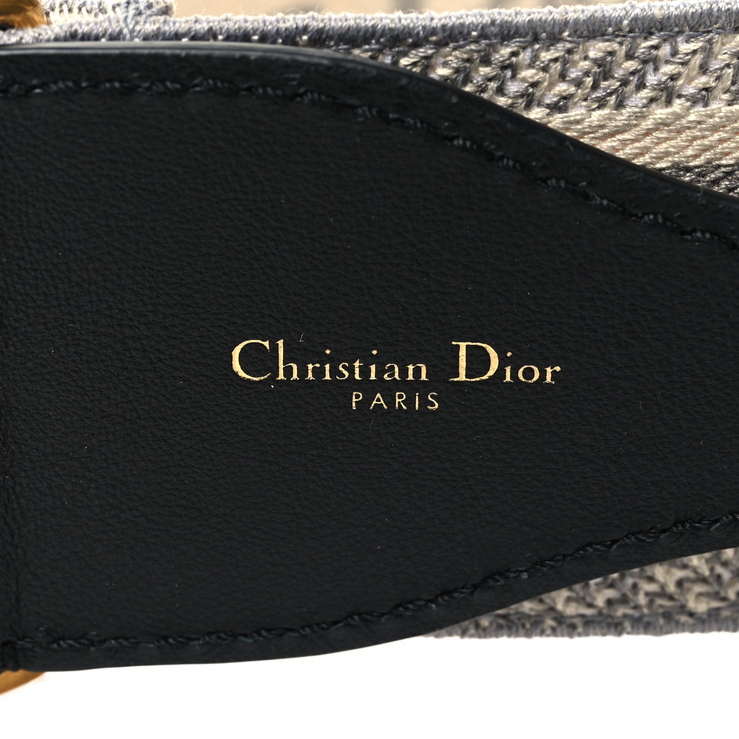 Christian Dior Canvas Embroidered Large Book Belt 80 32 Grey Multicolor 5 of 6