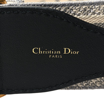 Christian Dior Canvas Embroidered Large Book Belt 80 32 Grey Multicolor 5 of 6
