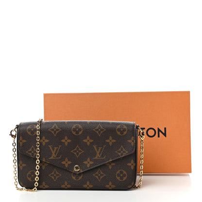 Louis Vuitton Monogram Pochette Felicie Chain Wallet Fuchsia 12 of 12