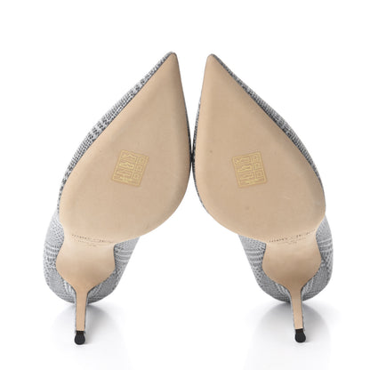 Jimmy Choo Metallic Fabric Plaid Love Prince Of Stars 85 Pump 39 Silver 6 of 10