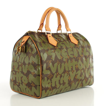 Louis Vuitton Monogram Graffiti Speedy 30 Kaki 3 of 8