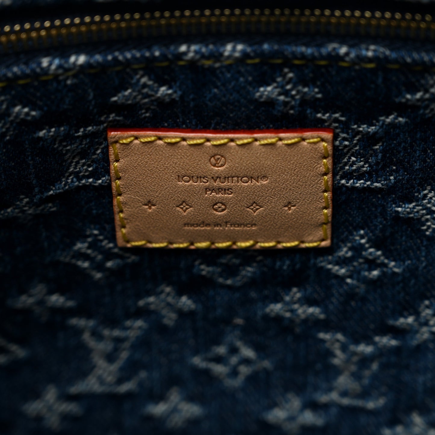 Monogram Denim Pochette Cosmetique GM Denim Blue