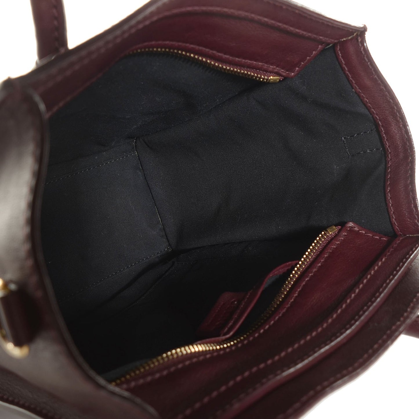 Smooth Calfskin Nano Luggage Burgundy