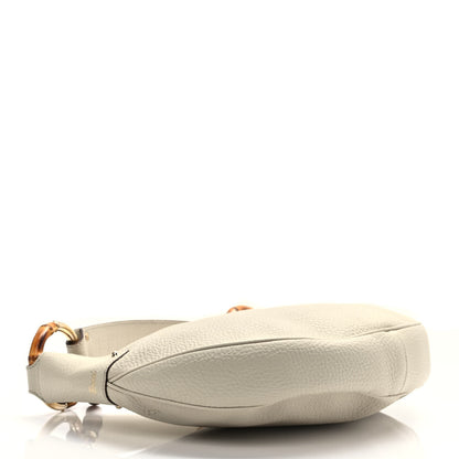 Gucci Pebbled Calfskin Bamboo Ring Hobo Ivory 10 of 10