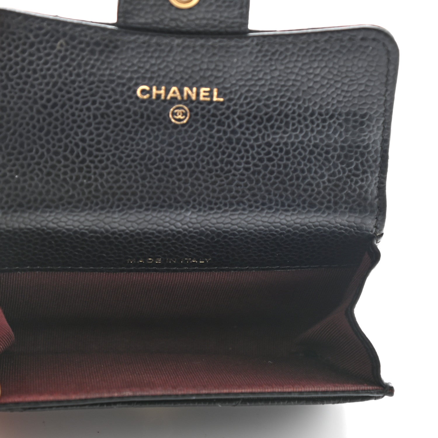 Chanel Caviar Quilted Flap Card Holder Wallet Black 5 of 9