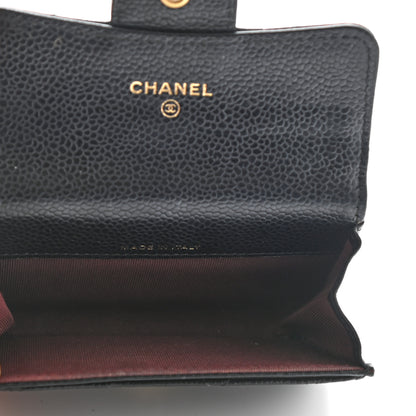 Chanel Caviar Quilted Flap Card Holder Wallet Black 5 of 9