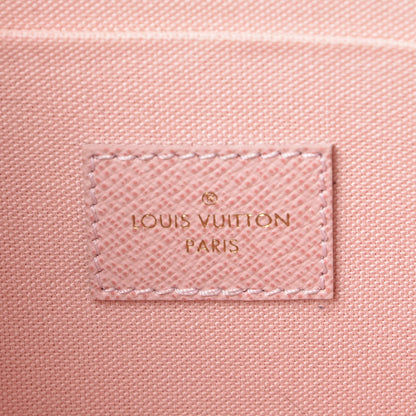 Louis Vuitton Damier Azur Pochette Felicie Chain Wallet Rose Ballerine 10 of 13