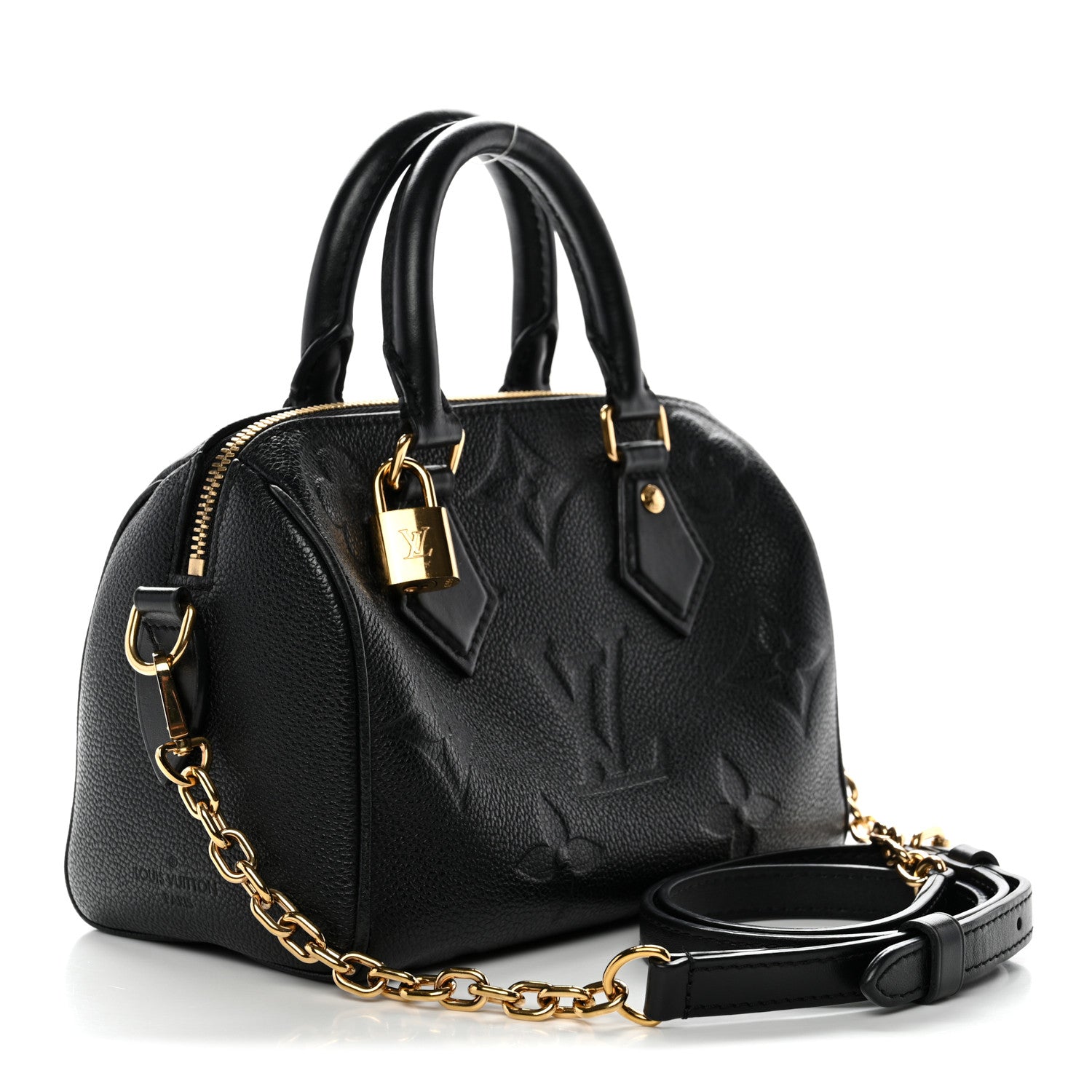 Louis Vuitton Empreinte Monogram Giant Speedy Bandouliere 20 Black 3 of 13