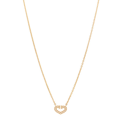 Cartier 18K Yellow Gold Diamond Hearts And Symbols Pendant Necklace 1 of 4