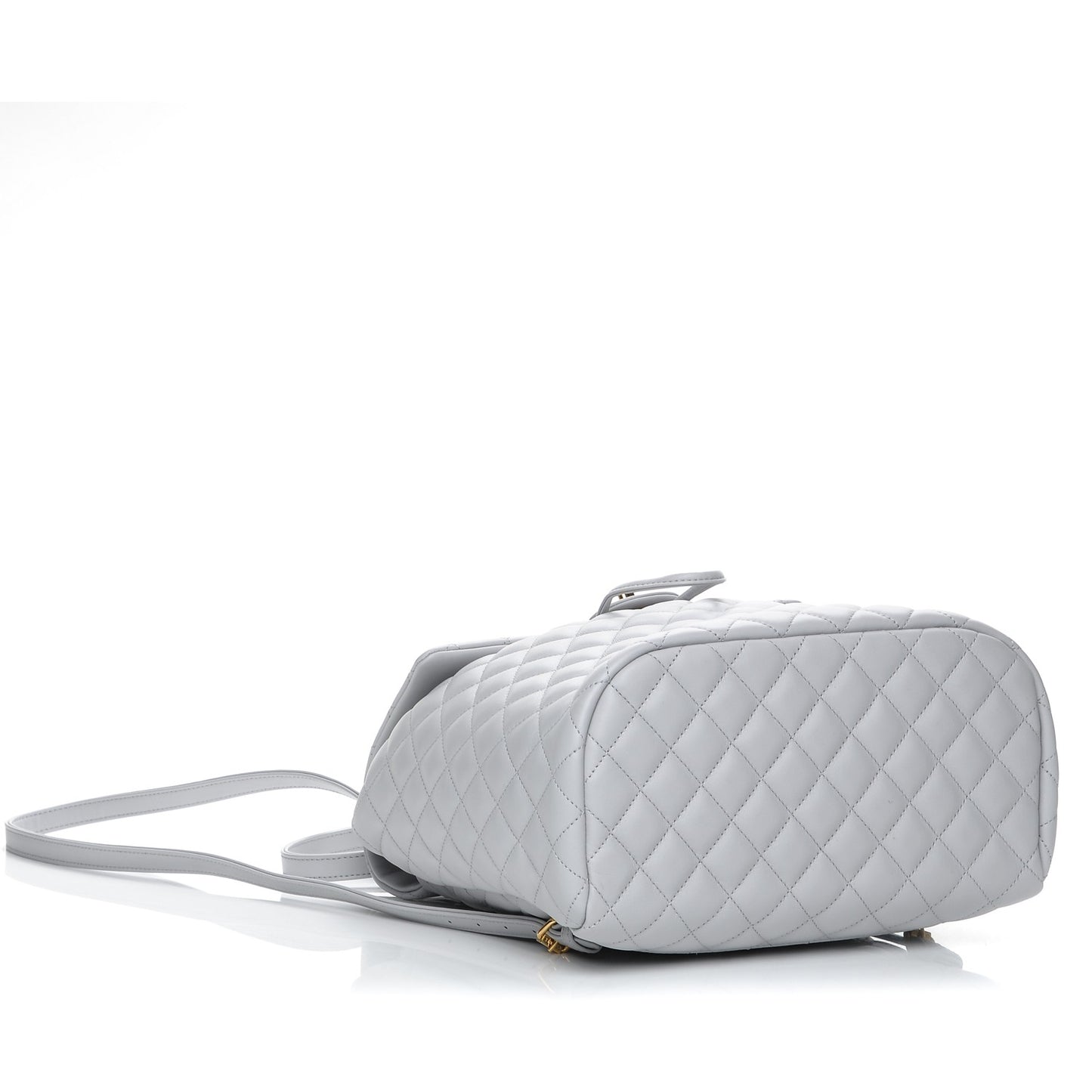 Lambskin Quilted Large Urban Spirit Backpack Grey