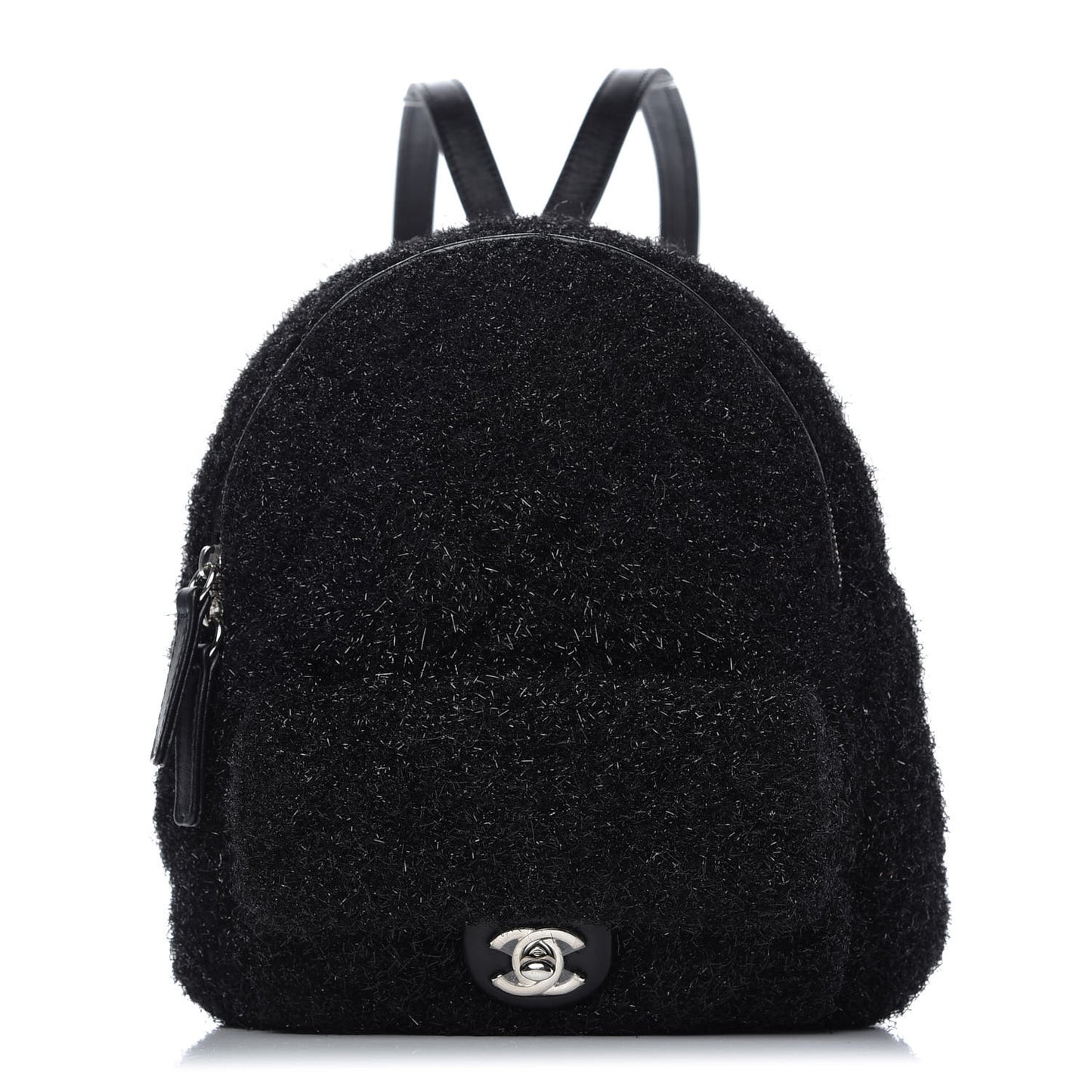 Lurex Knit Mini Pluto Glitter Backpack Black