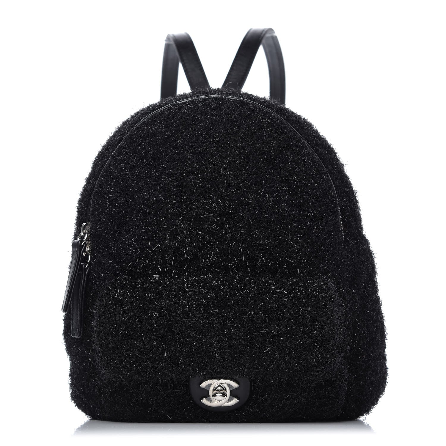 Chanel Lurex Knit Mini Pluto Glitter Backpack Black 1 of 10