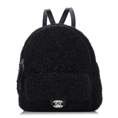 Chanel Lurex Knit Mini Pluto Glitter Backpack Black 1 of 10