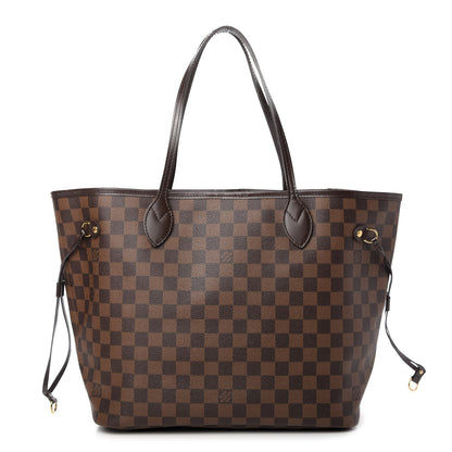 Louis Vuitton Damier Ebene Neo Neverfull MM Rose Ballerine 1 of 12