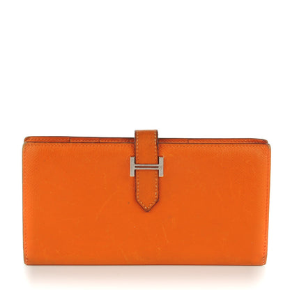 Hermes Epsom Bearn Gusset Wallet Orange 1 of 15