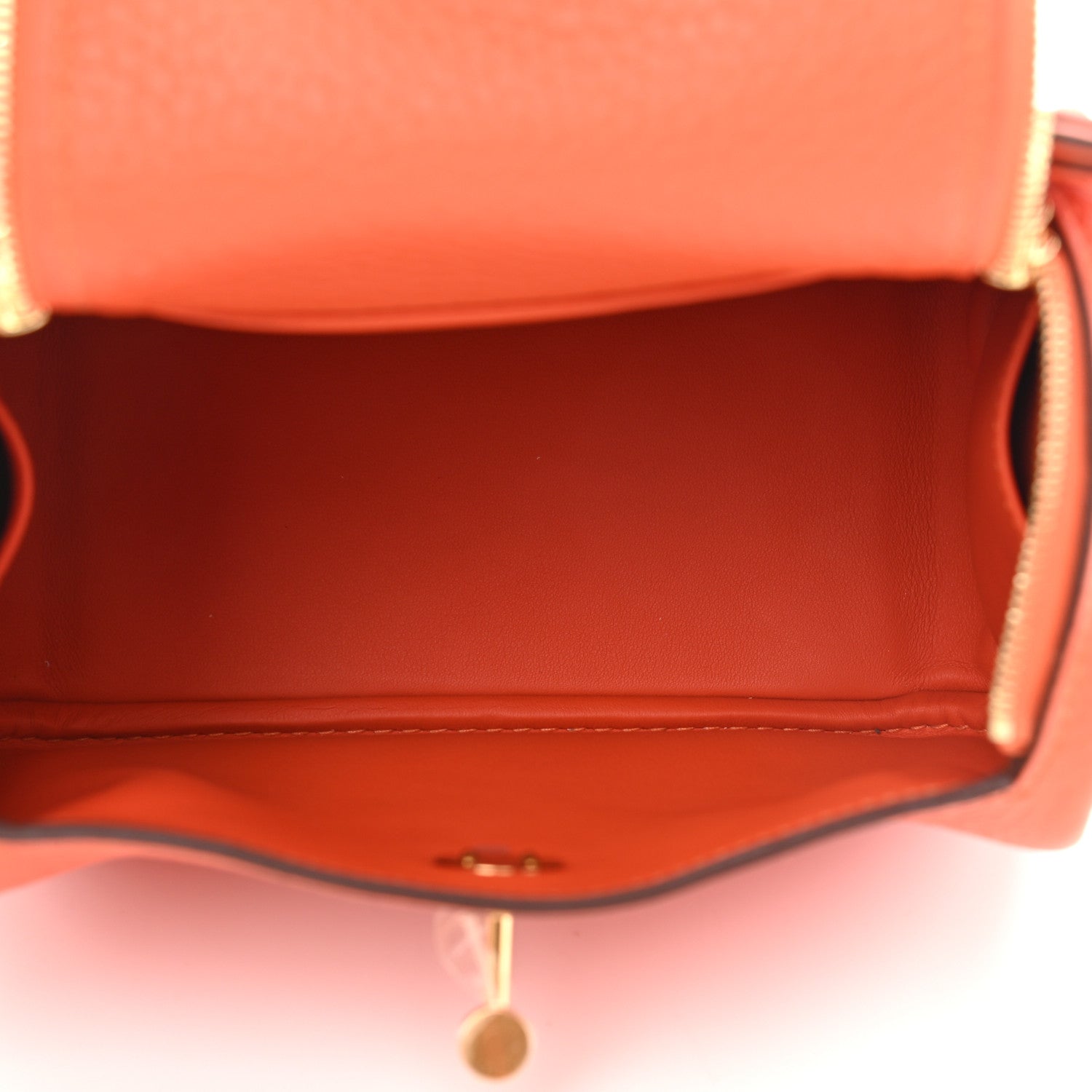 Hermes Taurillon Clemence Mini Lindy 20 Feu 5 of 11