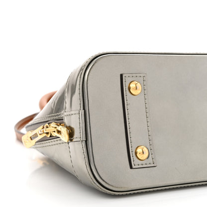 Louis Vuitton Vernis Alma BB Gris Metal 9 of 12