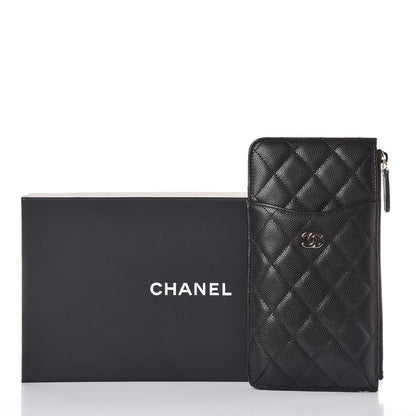 Chanel Caviar Quilted Classic Flat Wallet Pouch Black 8 of 8