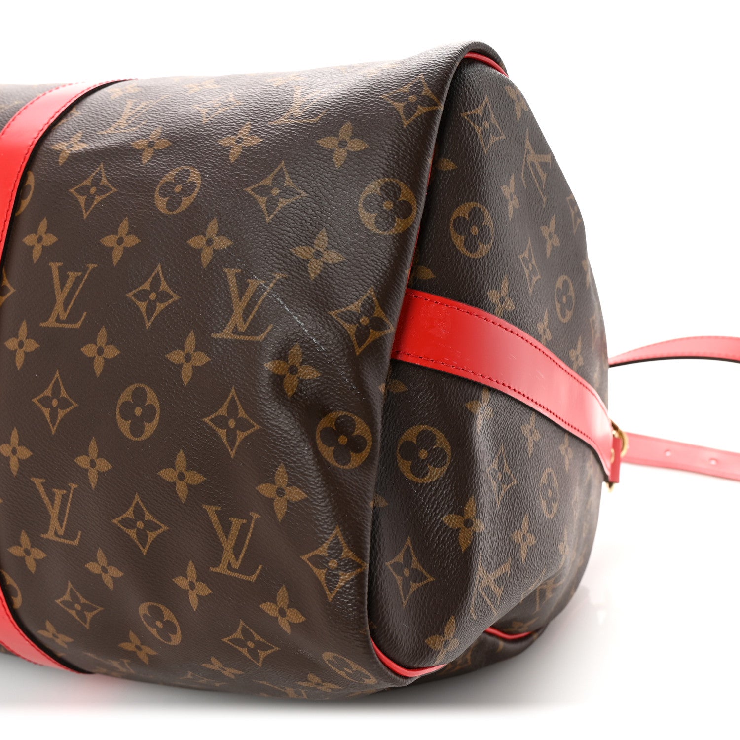 Louis Vuitton Calfskin Monogram Keepall Bandouliere 50 Coquelicot 8 of 9