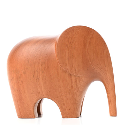 Hermes Mahogany Wood Elephant Lao Paperweight Naturel 3 of 7