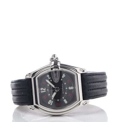 Cartier Stainless Steel Calfskin 37mm Las Vegas Roadster Automatic Watch Black 3 of 6