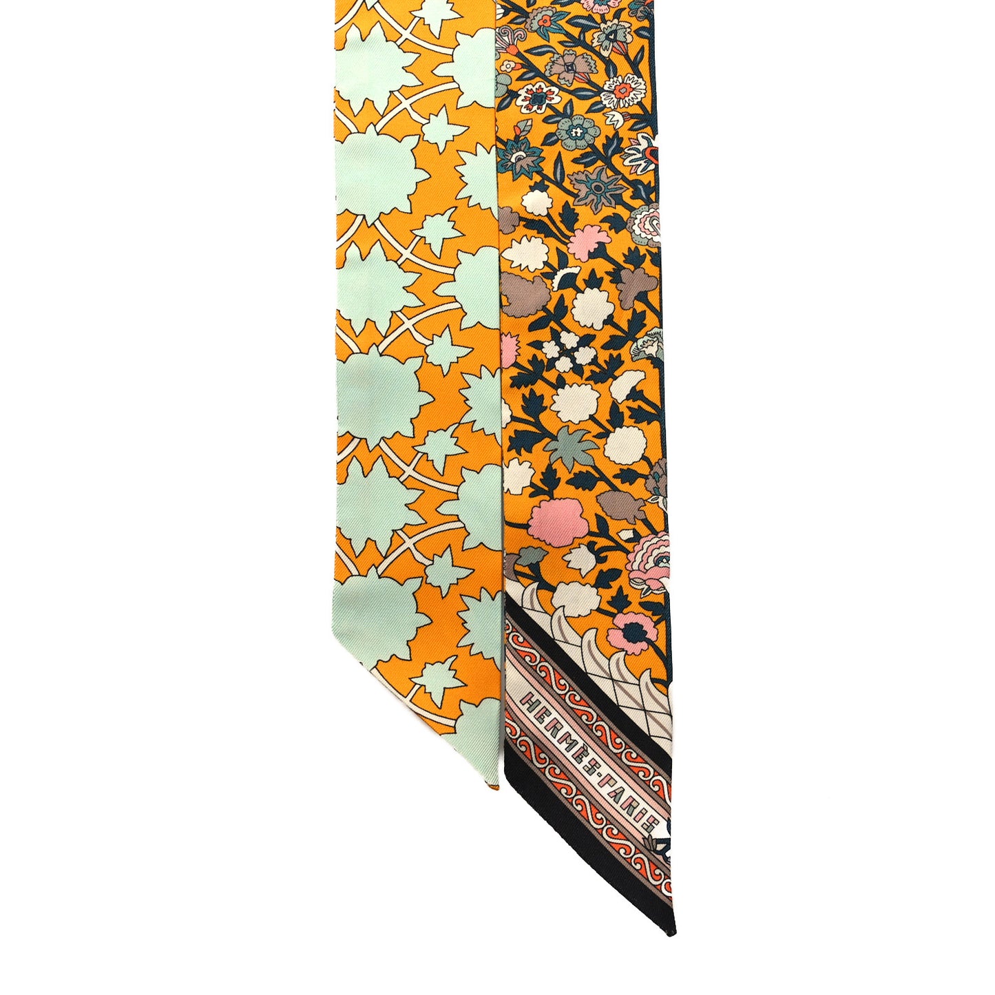 Silk Tapis Persans Twilly Jaune Aqua Rose Poudre