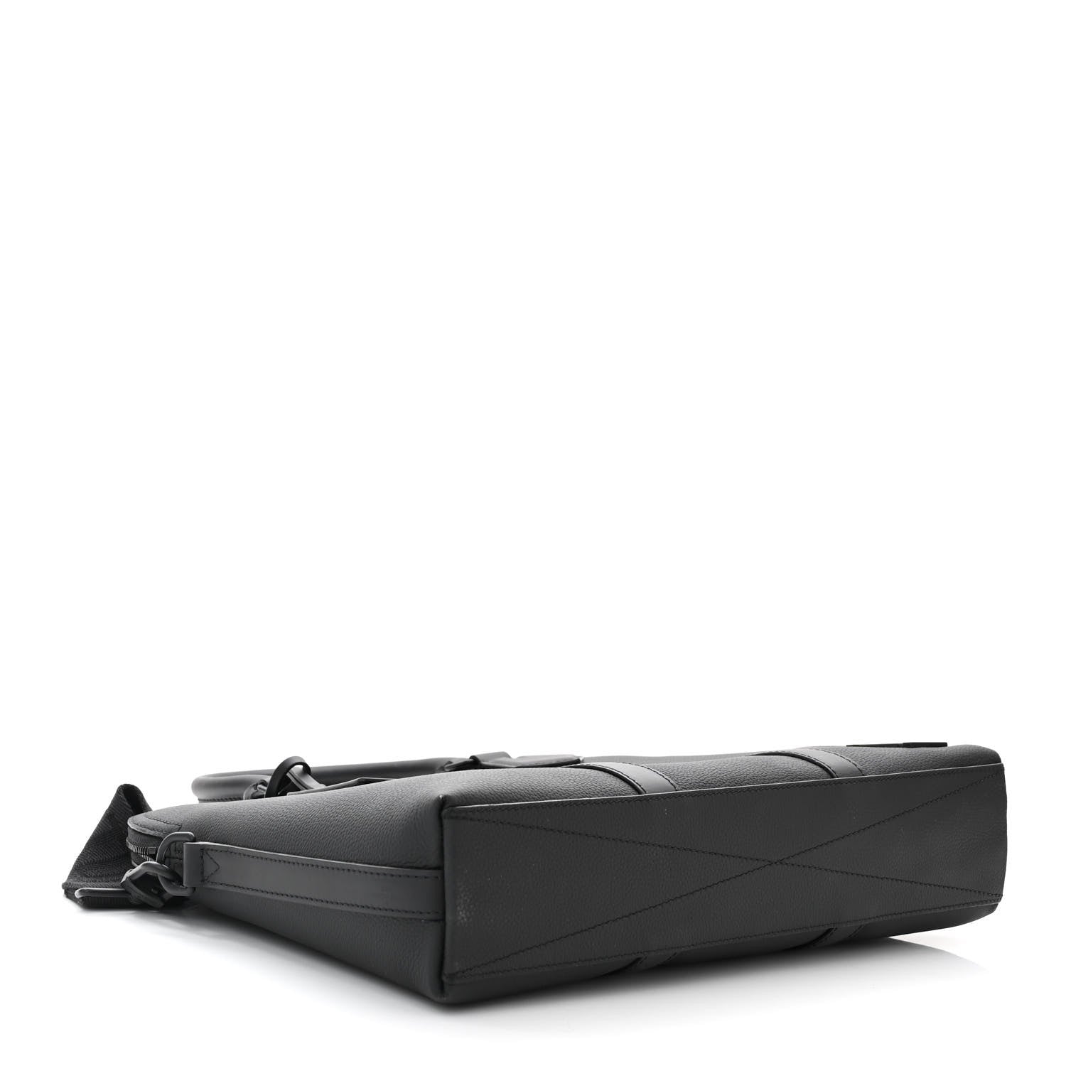 Louis Vuitton Calfskin Aerogram Takeoff Briefcase Black 4 of 10