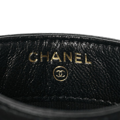 Chanel Lambskin Quilted Camellia Card Holder Black 6 of 8