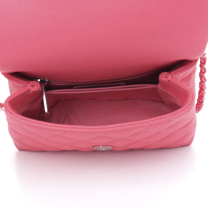 Chanel Caviar Quilted Incognito Extra Mini Coco Handle Flap Pink 5 of 11