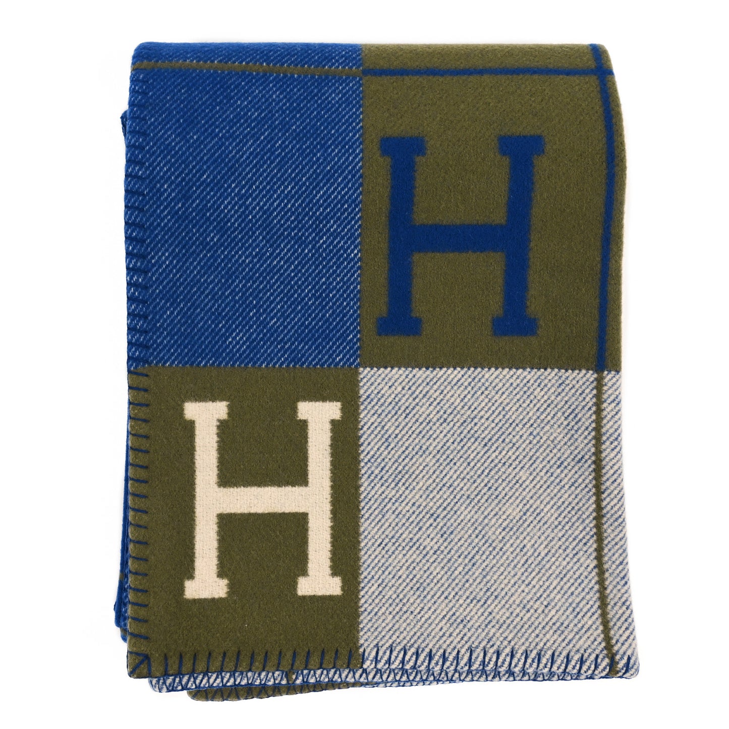 Wool Cashmere Avalon III Blanket Marine Kaki