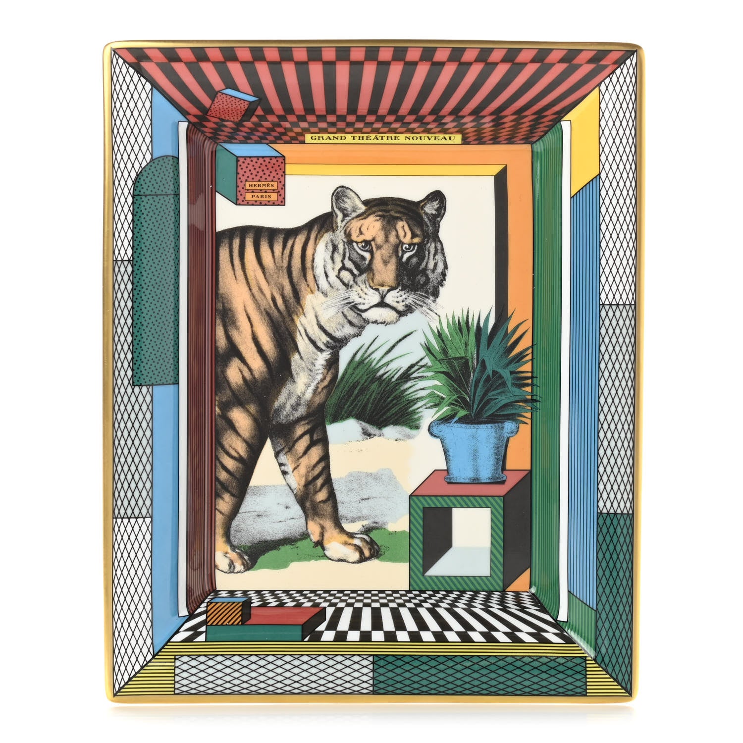 Hermes Porcelain Grand Theatre Nouveau Change Tray 1 of 7