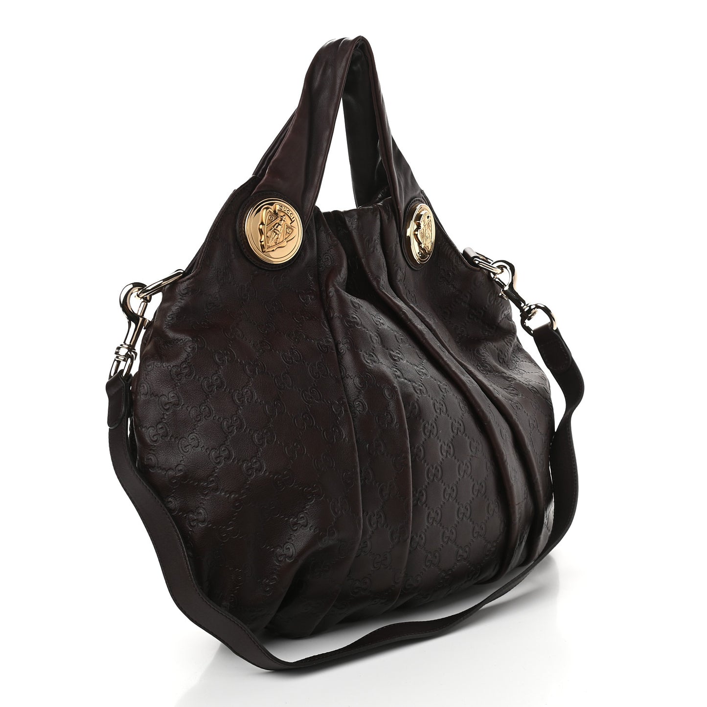 Guccissima Medium Hysteria Top Handle Bag Chocolate