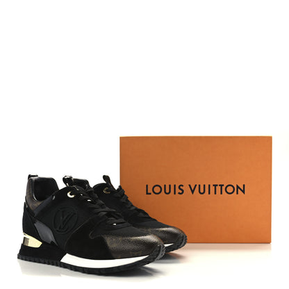 Louis Vuitton Suede Monogram Run Away Sneakers 38 Black 9 of 9