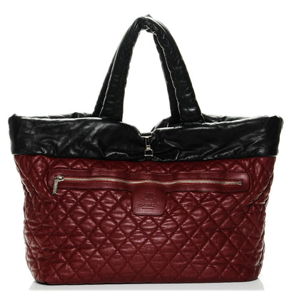 Chanel Lambskin Quilted Extra Large Coco Cocoon Reversible Tote Black 2 of 9