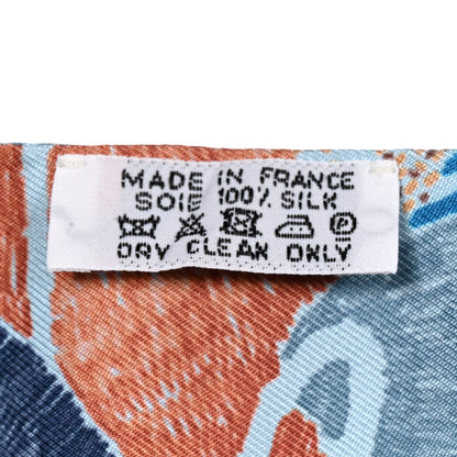 Hermes Silk Chacun Fait Son Nid Twilly Cobalt Marine Etoupe 3 of 4