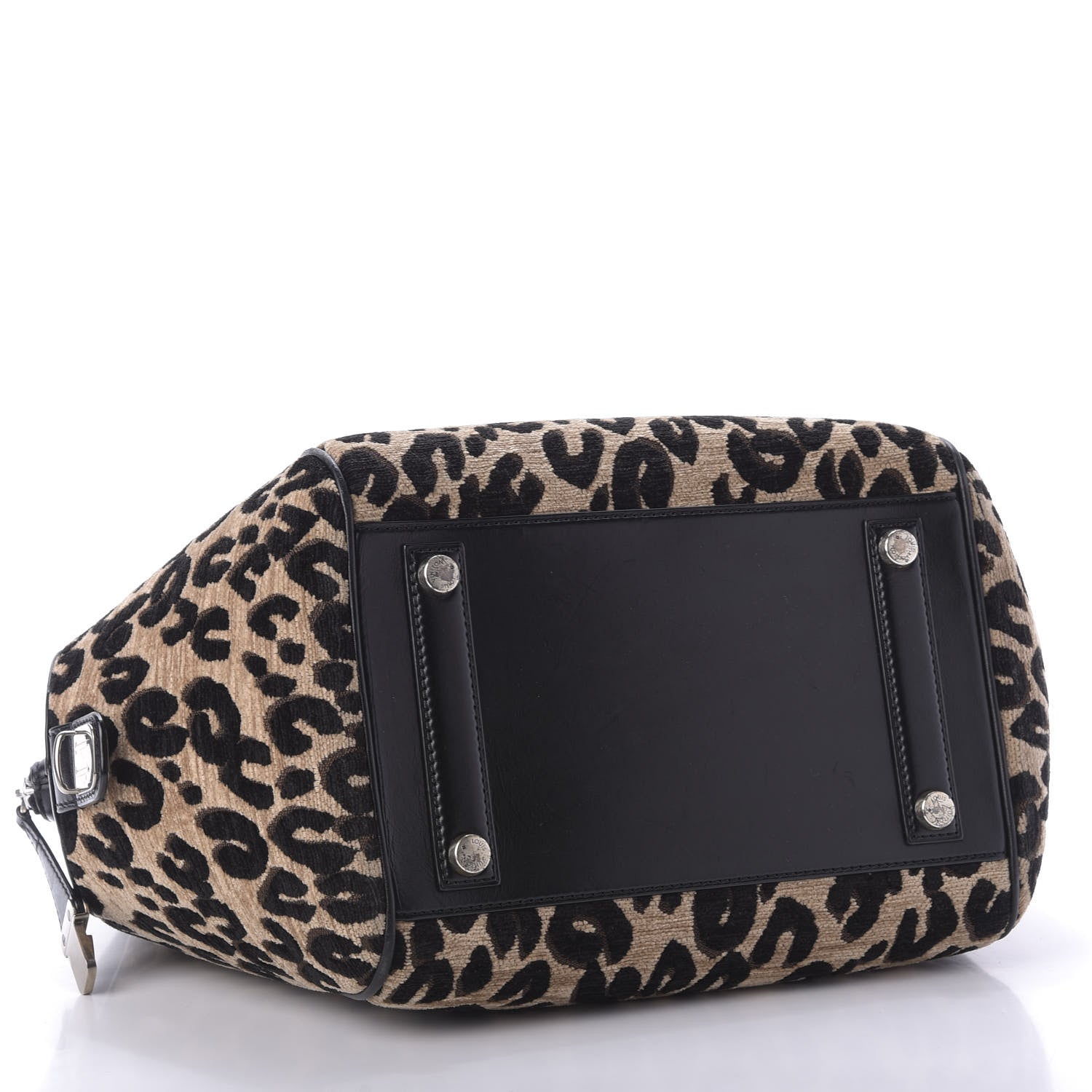 Louis Vuitton Jacquard Velvet Leopard Print Stephen Sprouse North South Bag Black 4 of 10