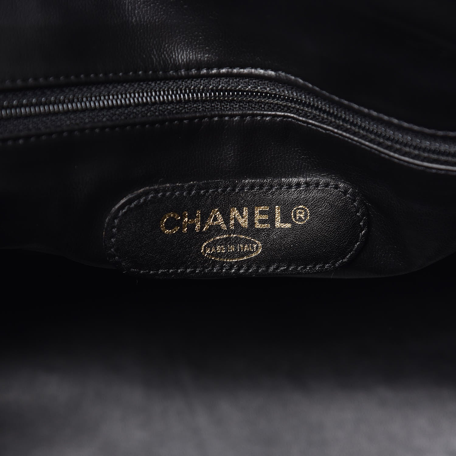 Chanel Calfskin Stitched CC Boston Black 6 of 12
