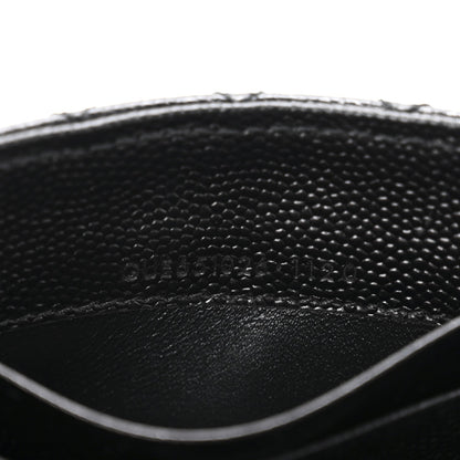 Saint Laurent Grain De Poudre Textured Mixed Matelasse Triquilt Small Monogram Envelope Wallet Black 7 of 9