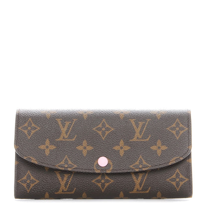 Louis Vuitton Monogram Emilie Wallet Rose Ballerine 1 of 8