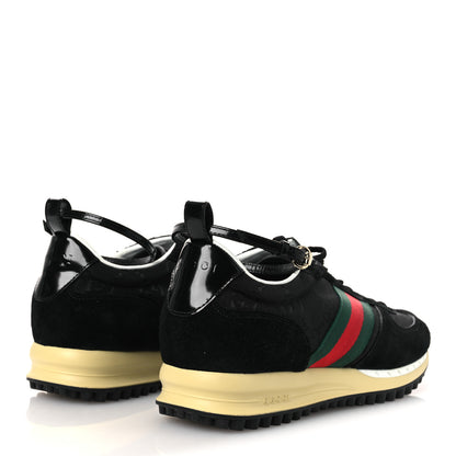 Gucci GG Suede Monogram Web Re-Motion Sneakers 38 Black 5 of 11