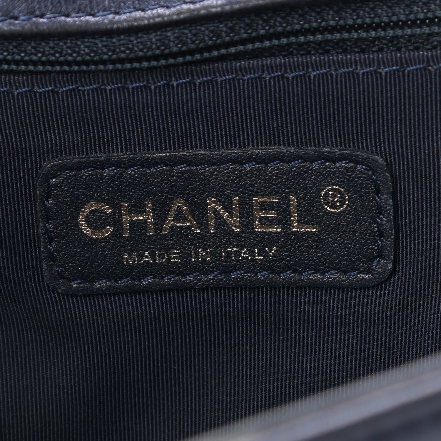 Chanel Lambskin Embossed New Medium Boy Cube Flap Navy 5 of 13