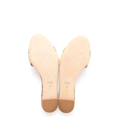 Gucci Monogram Web GG Slide Sandals 37 Off White 7 of 12