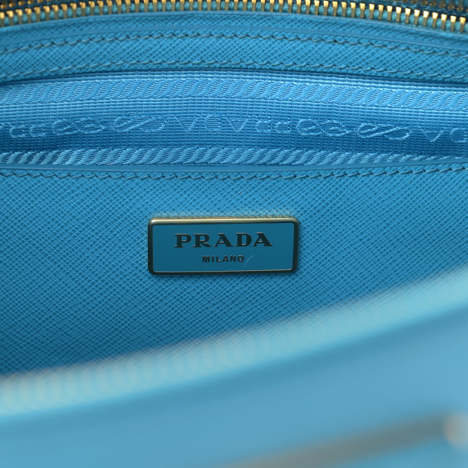 Prada Saffiano Medium Galleria Double Zip Tote Turchese 6 of 15