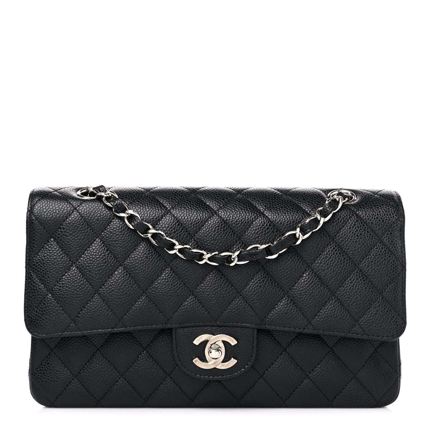 Chanel Caviar Quilted Medium Double Flap Black 1 of 12