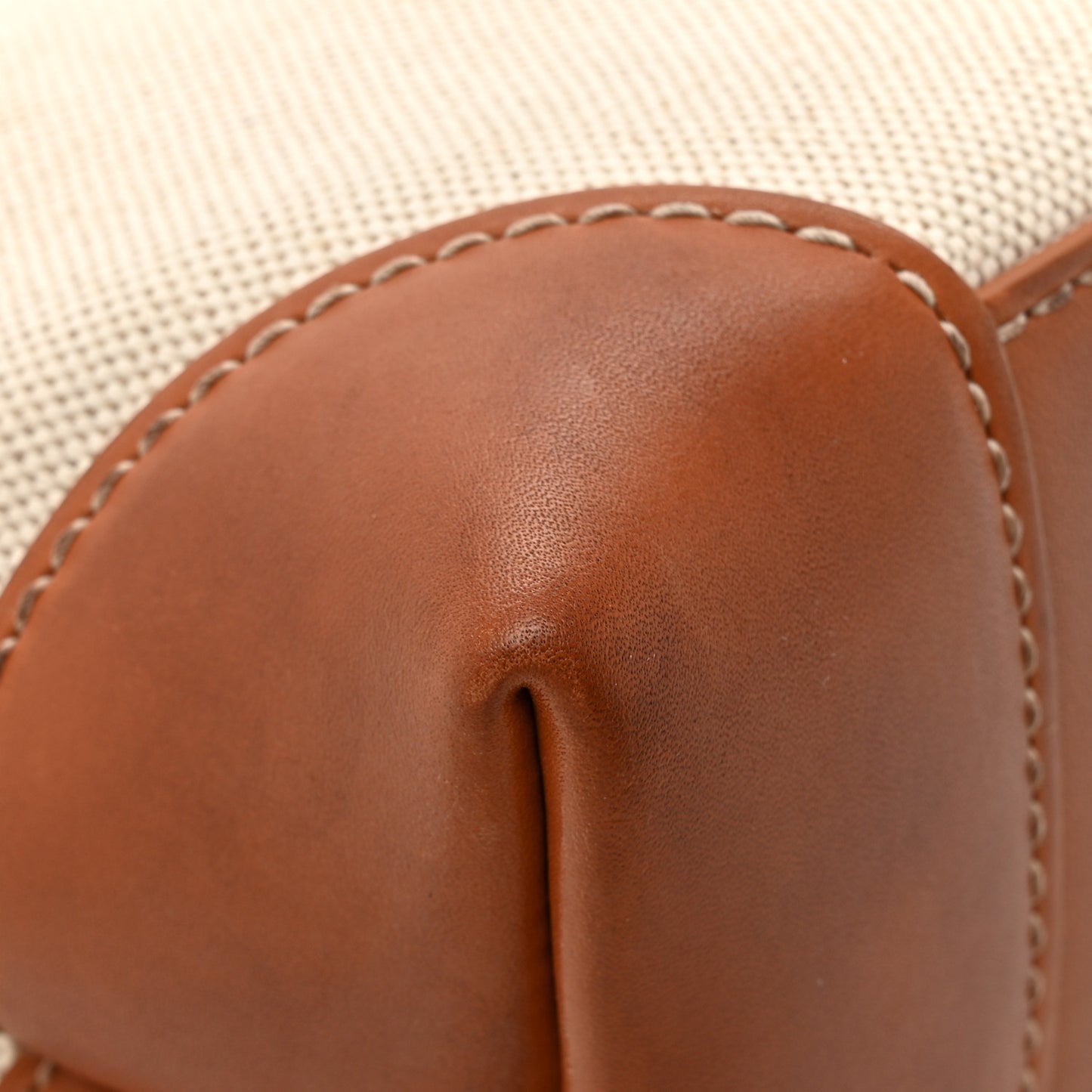 Washed Canvas Calfskin Small Andiamo Shoulder Bag Natural Light Wood
