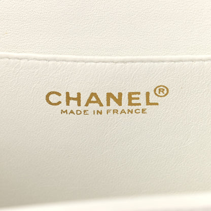 Chanel Lambskin Chocolate Bar Accordion Mademoiselle White 6 of 15