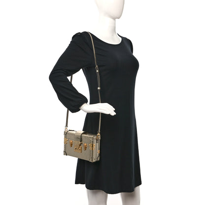 Louis Vuitton Metallic Grain De Bois Petite Malle Gold 2 of 11