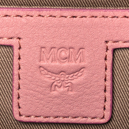 MCM Calfskin Ottomar Monogram Small Backpack Pink 6 of 9
