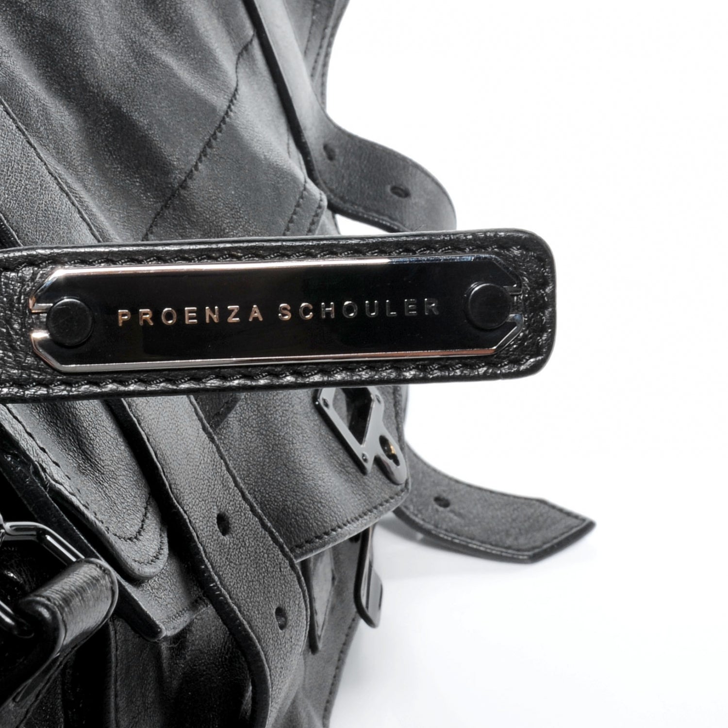 Proenza Schouler Lambskin PS1 Medium Satchel Black 6 of 6